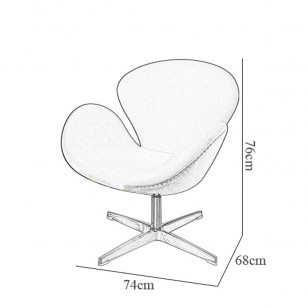 天鹅椅/现代简约设计师布艺休闲躺椅皮沙发椅