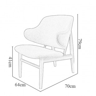 拉爾森休閑椅北歐設計師簡約實木布藝梳化椅