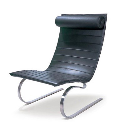 简约现代不锈钢真皮休闲洽谈接待椅