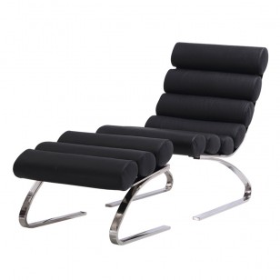 鼻窦躺椅排骨椅魚骨椅簡約現代不鏽鋼真皮椅子