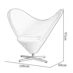 心形椅簡約布藝休閑躺椅現代單人梳化椅