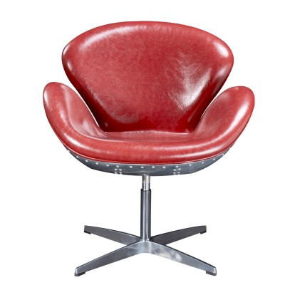 格林威治椅太空釘鋁皮天鵝椅工業風旋轉休閑椅子