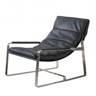 跳蟲椅/簡約真皮躺椅/現代皮藝休閑梳化椅