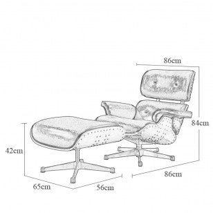 釘鋁皮躺椅簡約工業風真皮休閑伊姆斯梳化椅