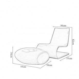 紐菲躺椅/簡約現代玻璃鋼休閑椅懶人梳化椅