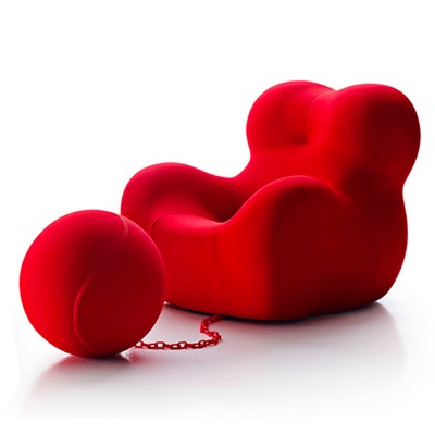 簡約現代休閑躺椅北歐布藝懶人扶手椅子意式梳化椅