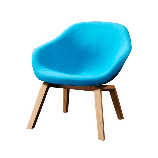 ABU阿布躺椅簡約布藝休閑椅現代實木腳梳化椅子
