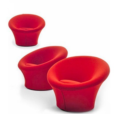 蘑菇躺椅/簡約布藝單人休閑椅子/現代旋轉梳化椅