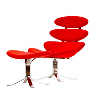 科羅娜椅皇冠椅/簡約不鏽鋼休閑躺椅現代布藝梳化椅