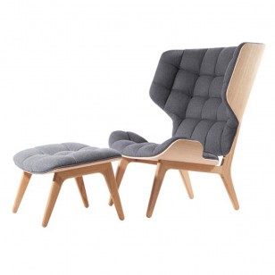 猛犸椅/北歐實木彎板休閑躺椅/簡約現代布藝梳化椅