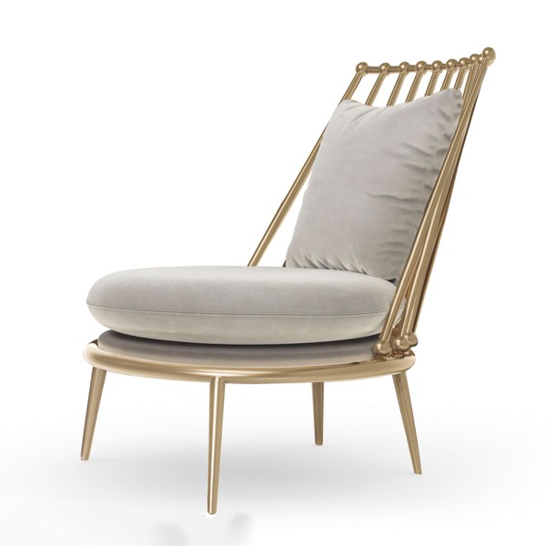 極光躺椅/簡約接待休閑梳化椅輕奢不鏽鋼躺椅