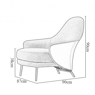 安吉躺椅簡約皮布單人梳化椅現代休閑椅