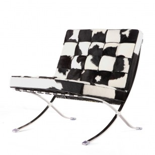 巴塞羅那椅/簡約現代皮藝休閑躺椅設計師真皮洽談梳化椅