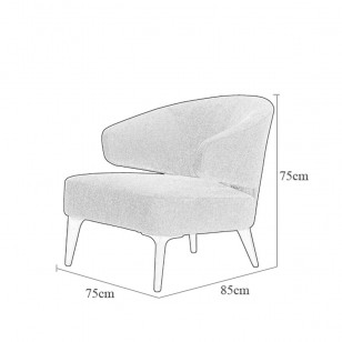 阿斯頓休閑躺椅簡約現代單人布藝梳化椅子