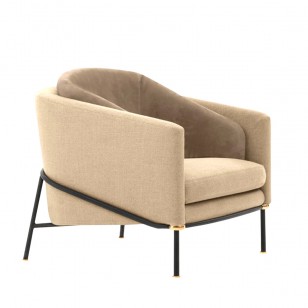 菲諾休閑椅簡約現代布藝梳化椅子