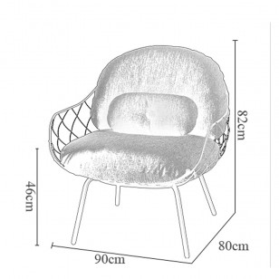 皮納休閑椅/設計師簡約現代鐵藝躺椅