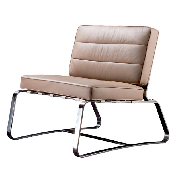 德勞椅/簡約皮藝單人梳化椅/現代休閑躺椅