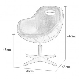 噴火式休閒椅/工業風釘鋁皮電腦椅/簡約轉椅
