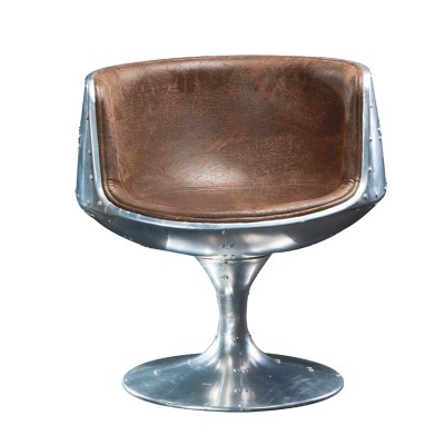 Spitfire Cup Chair釘鋁皮酒杯複古懷舊旋轉單人梳化椅簡約休閑椅