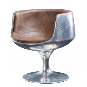 Spitfire Cup Chair釘鋁皮酒杯複古懷舊旋轉單人梳化椅簡約休閑椅