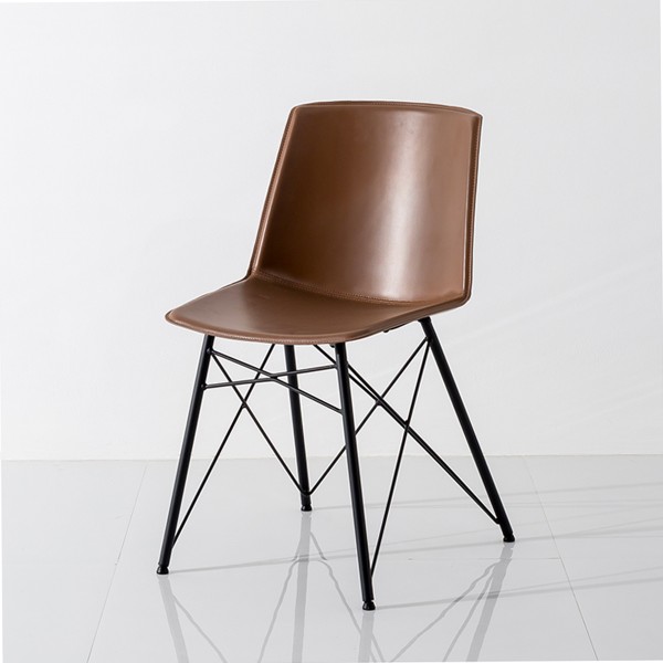 北歐輕奢餐椅家用吃飯餐廳桌椅組合現代簡約靠背皮椅子網紅咖啡椅-B款