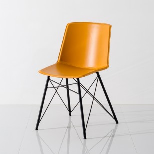 北歐輕奢皮餐椅家用現代簡約靠背書桌凳網紅椅子工業風咖啡廳桌椅-C款