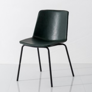 北歐輕奢皮餐椅家用現代簡約靠背書桌凳網紅椅子工業風咖啡廳桌椅-F款