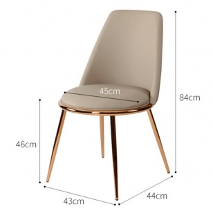北歐梳妝美甲凳子靠背皮餐椅現代簡約化妝椅-A款