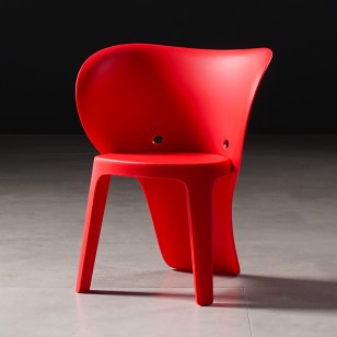 北歐創意彩色兒童餐椅後現代塑料靠背學習椅幼兒園休閑寶寶親子椅-大象椅