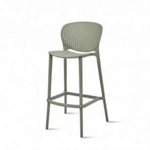 現代簡約加厚塑料高腳椅個性鏤空酒吧奶茶椅北歐時尚靠背前台高凳