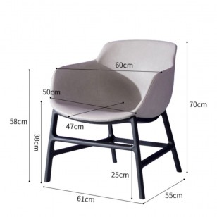 現代家用單人椅簡約臥室梳化椅小戶型客廳休閒靠背椅售樓處洽談椅