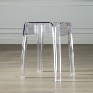 北歐休閑透明凳子家用客廳水晶塑料椅-A款