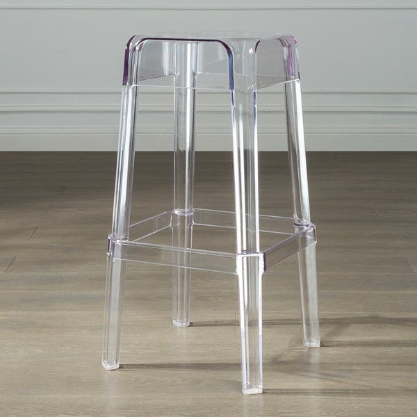 北歐休閑透明凳子家用客廳水晶塑料椅-B款