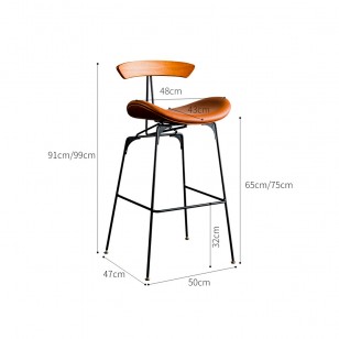 關於白北歐工業風吧檯椅家用吧凳高款酒吧鐵藝高椅創意螞蟻高腳凳