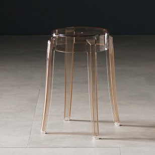 北歐透明小凳子家用客廳休閒亞克力圓凳簡約現代創意水晶塑料矮凳