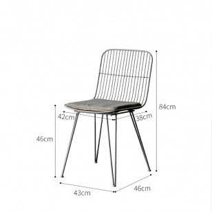 北歐戶外鐵藝餐椅家用創意網紅ins化妝椅子現代簡約休閒凳子靠背