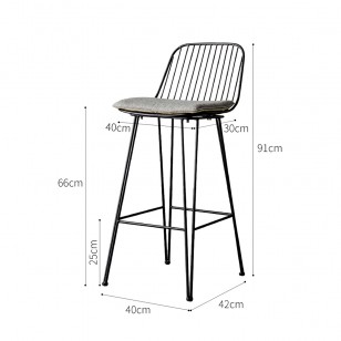 北歐鐵藝吧台椅家用創意高凳子簡約現代工業風高腳凳休閑酒吧椅子