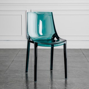 透明餐椅靠背家用创意亚克力椅子简约幽灵椅户外休闲凳子-A款