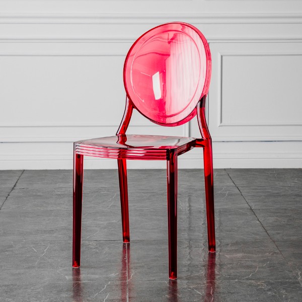 透明餐椅靠背家用创意亚克力椅子简约幽灵椅户外休闲凳子-C款