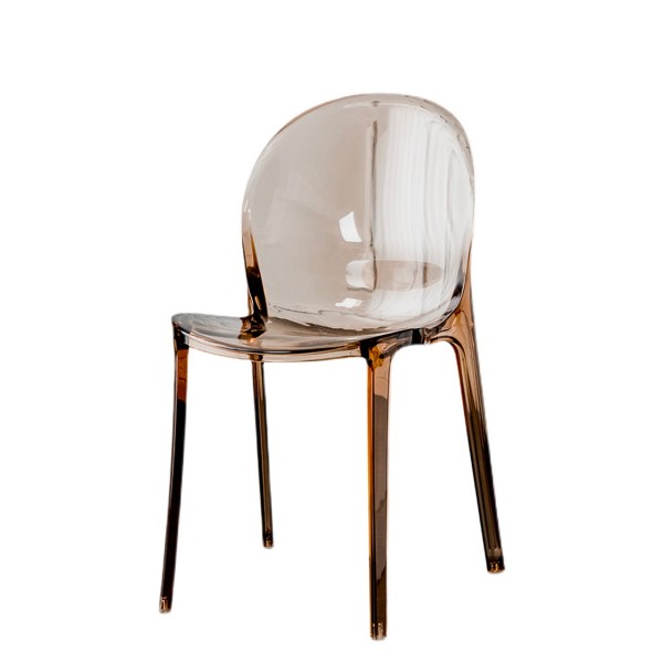 亞克力餐椅家用簡約透明化妝椅子靠背休閒幽靈椅塑料水晶凳子