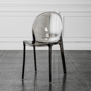 亞克力餐椅家用簡約透明化妝椅子靠背休閒幽靈椅塑料水晶凳子