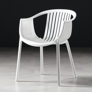 北歐塑料加厚餐椅現代簡約家用靠背戶外簡易休閒椅子扶手洽談凳子