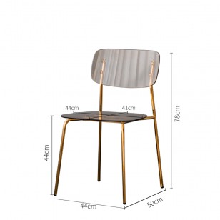 北歐透明椅子靠背家用簡約水晶凳子鐵藝化妝椅亞克力餐椅