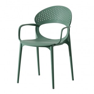簡約現代加厚塑料椅子家用客廳可疊放餐椅戶外休閑扶手椅靠背凳子