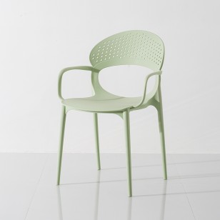 簡約現代加厚塑料椅子家用客廳可疊放餐椅戶外休閑扶手椅靠背凳子