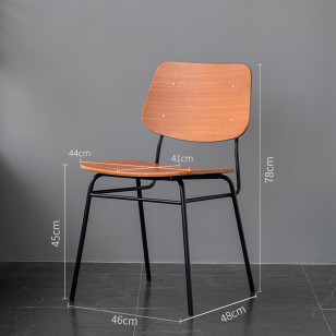 北歐休閑鐵藝餐椅家用創意凳子書桌簡約現代靠背椅子咖啡廳洽談椅