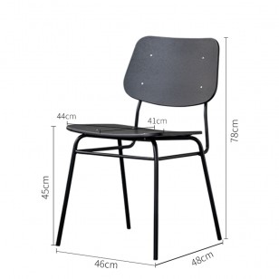 北歐休閑鐵藝餐椅家用創意凳子書桌簡約現代靠背椅子咖啡廳洽談椅