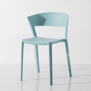 北歐塑料椅子靠背家用休閑可疊放餐椅奶茶店戶外凳子簡約
