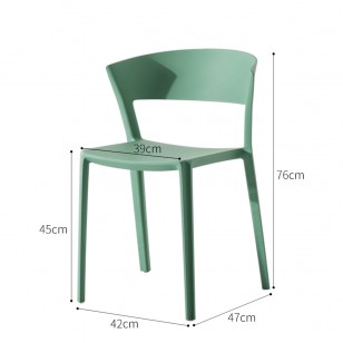 北歐塑料椅子靠背家用休閑可疊放餐椅奶茶店戶外凳子簡約