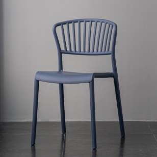 北歐塑料加厚椅子靠背可疊放簡約家用餐椅戶外奶茶店經濟型休閑椅